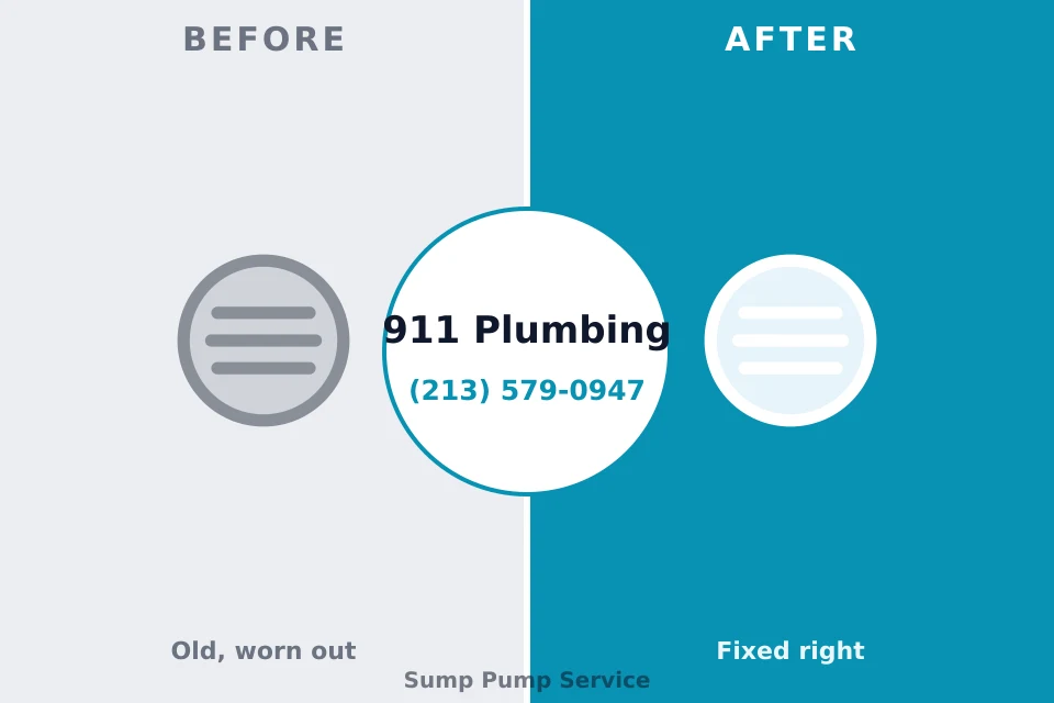 Before and after: plumbing repair Rolling Hills, CA